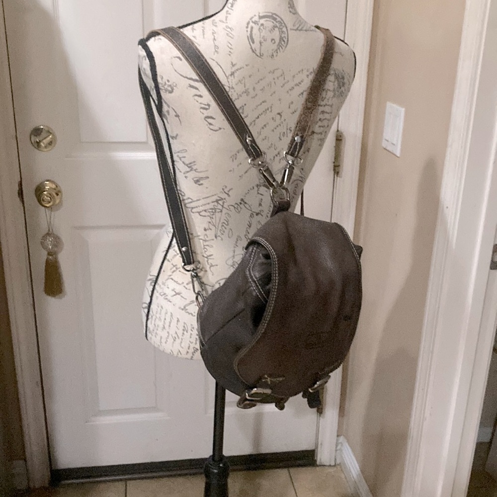 Vintage EUC. Leather Backpack Bag Purse Made in Canada Twik pigskin